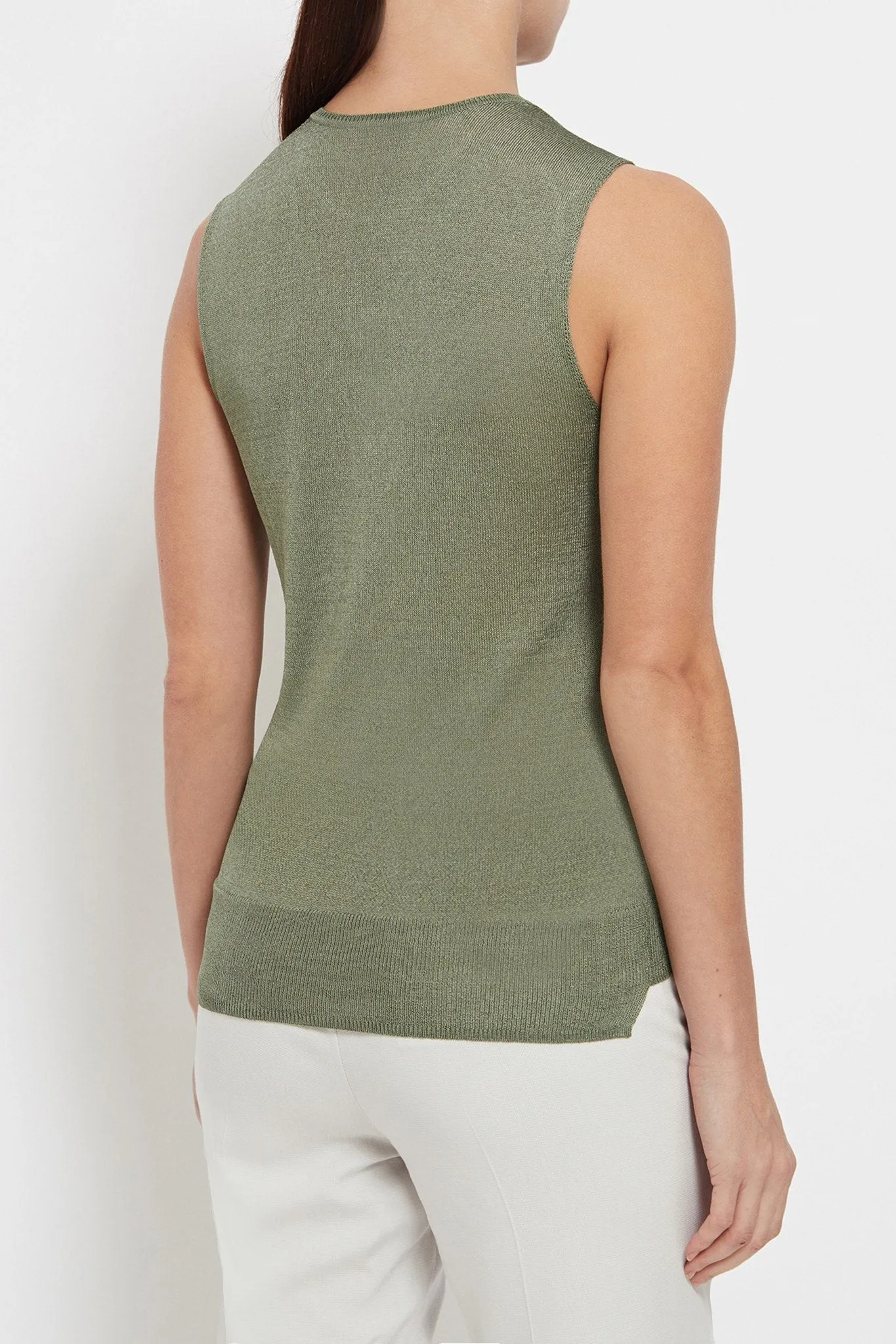 Sasha Tank: Stretch Crepe-Knit Tank