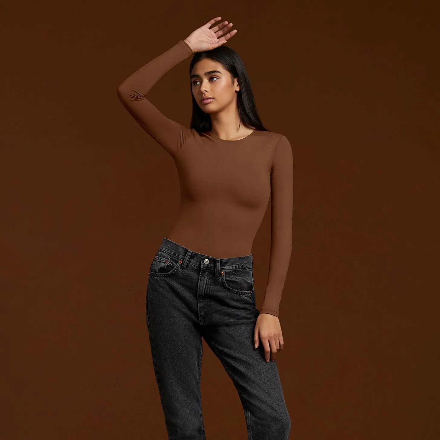 Seamless Long Sleeve Shirt | Chocolate