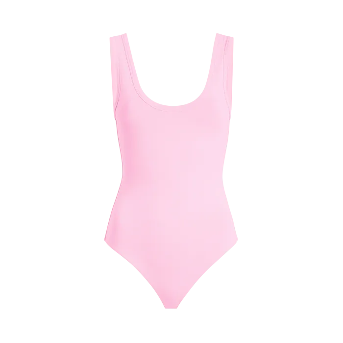 Seamless Scoop Tank Bodysuit | Bubblegum Pink