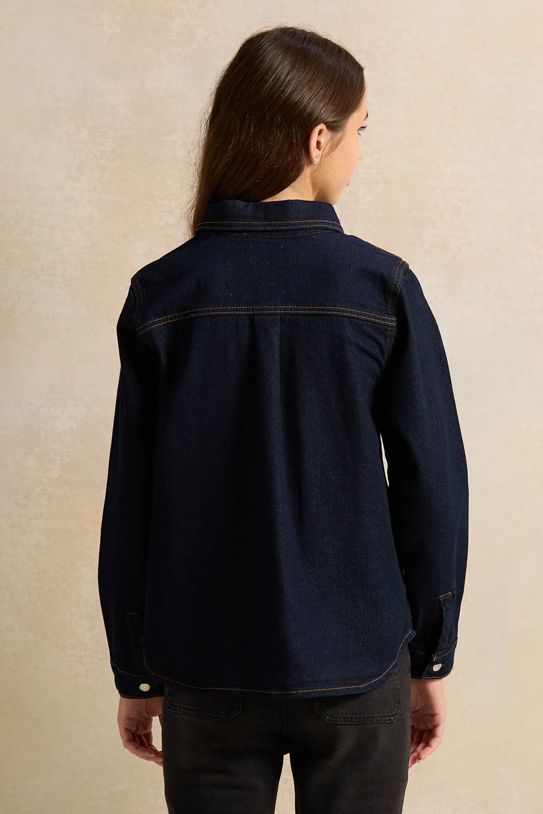 Senior Girls Navy Denim Jacket