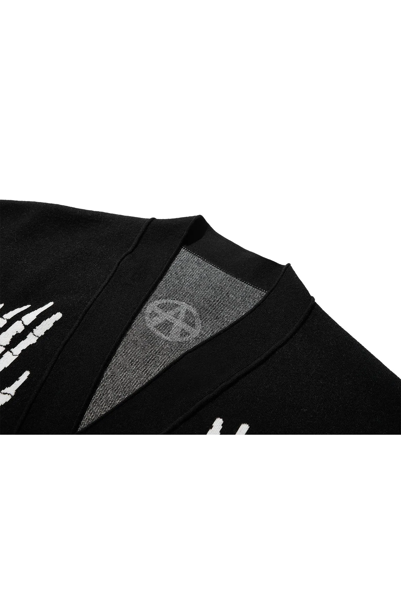 SKELETON HAND CARDIGAN BLACK