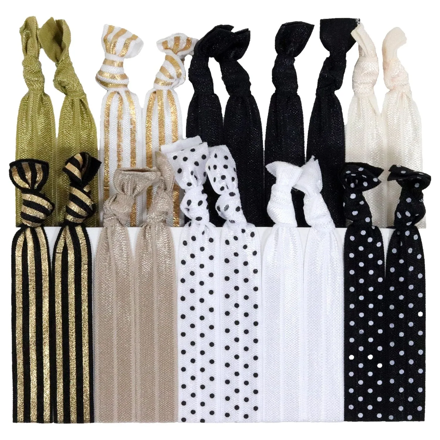 Sophisticated Ribbon Hair Ties - 20 Pack