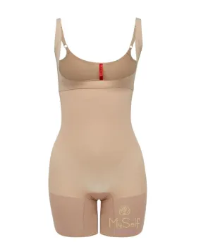 SS5615 Nude Open Bust Bodysuit w/ Legs