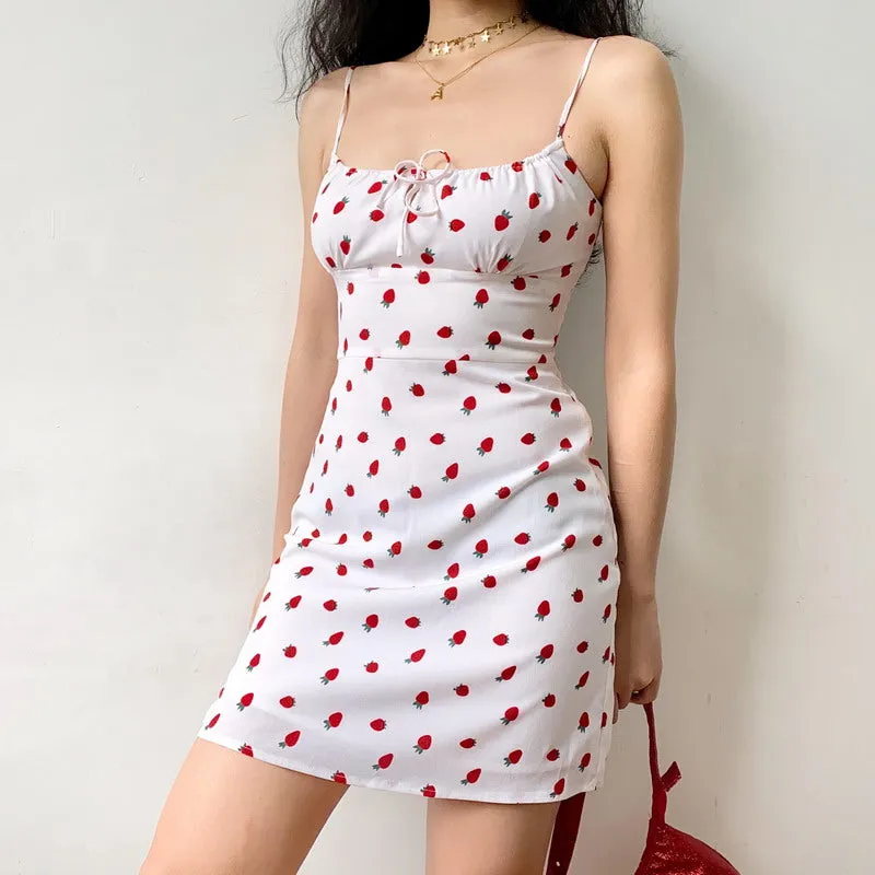 Strawberry Print Dress PA10181