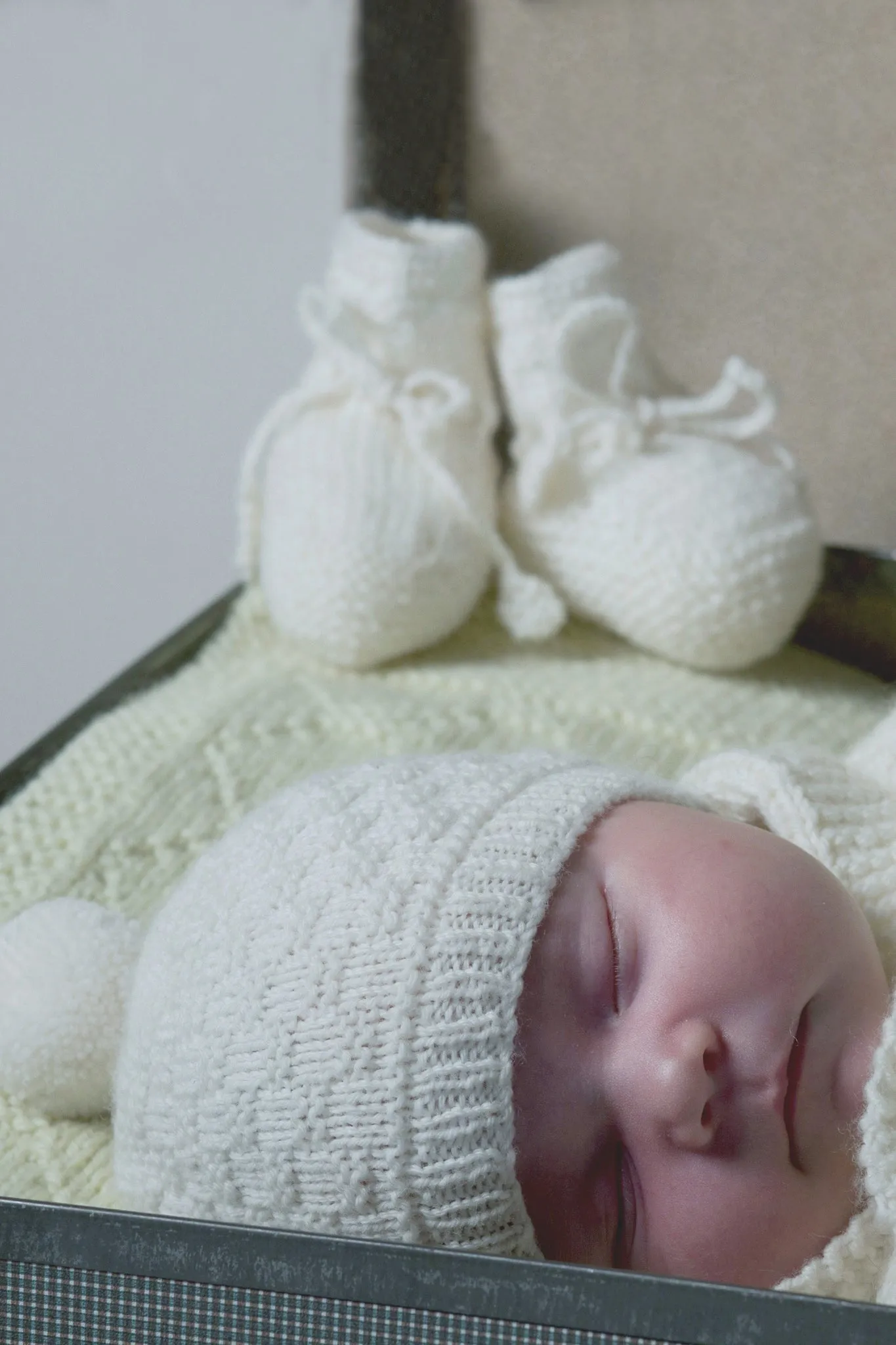 Sugar Plum Baby Hat and Booties