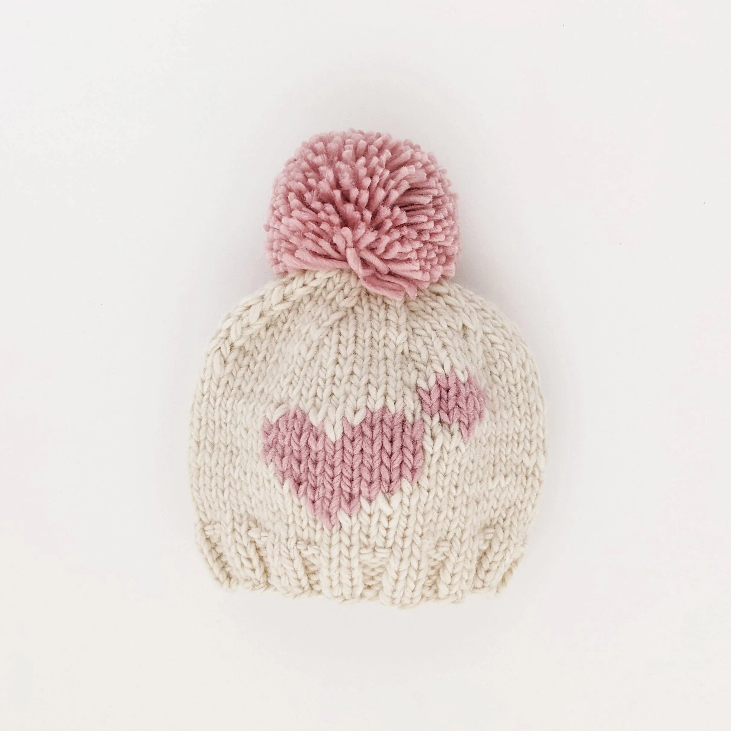 Sweetheart Knit Beanie Hat Rosy : Huggalugs