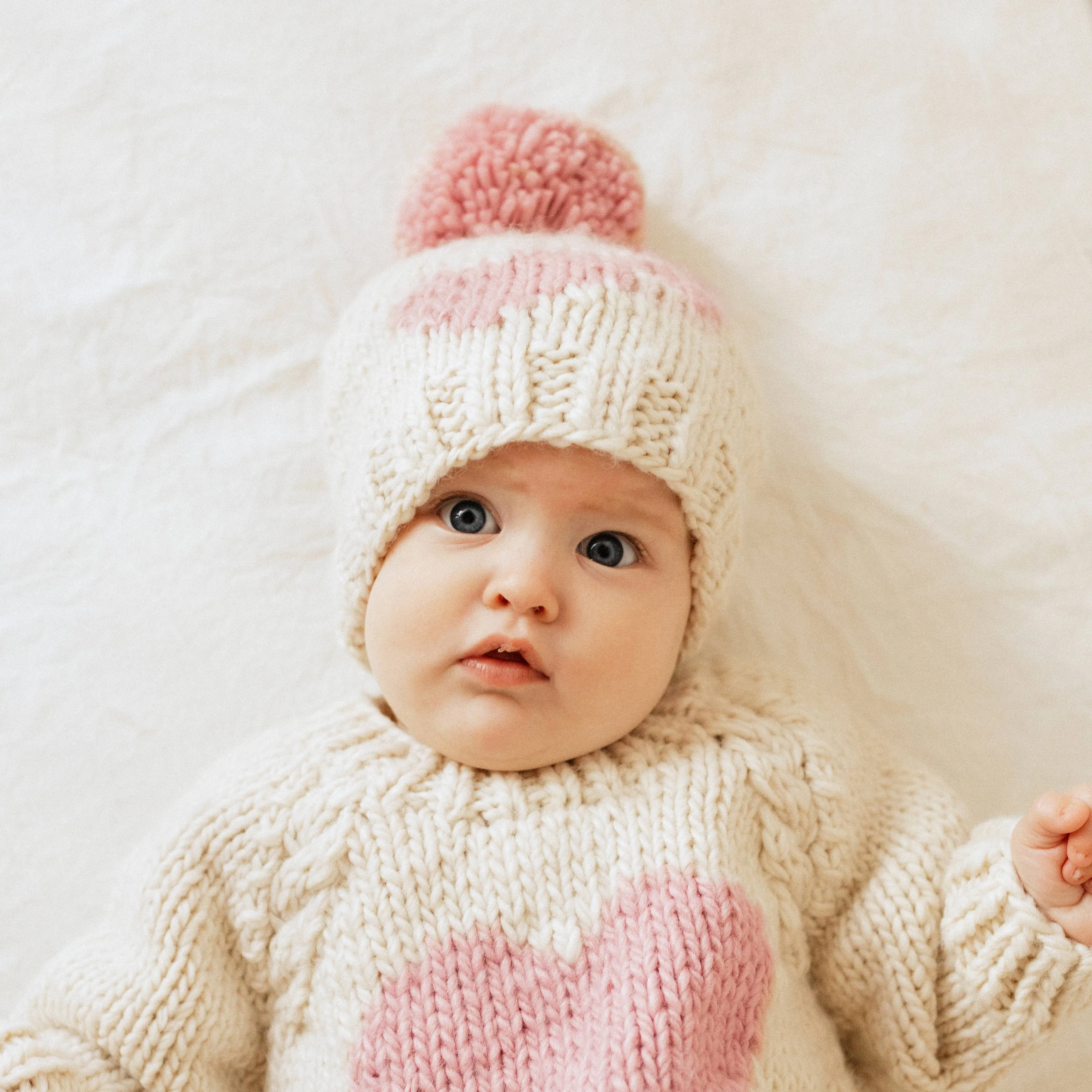 Sweetheart Knit Beanie Hat Rosy : Huggalugs