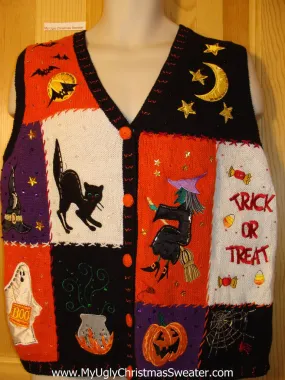 Tacky Ugly Halloween Sweater Vest (f388)