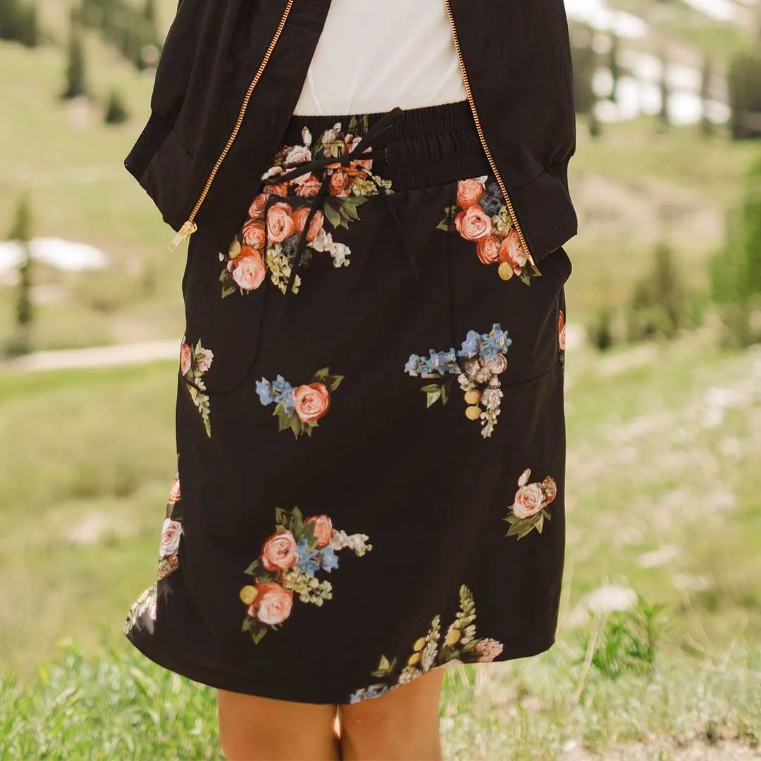 The Away Skirt, Rose Black