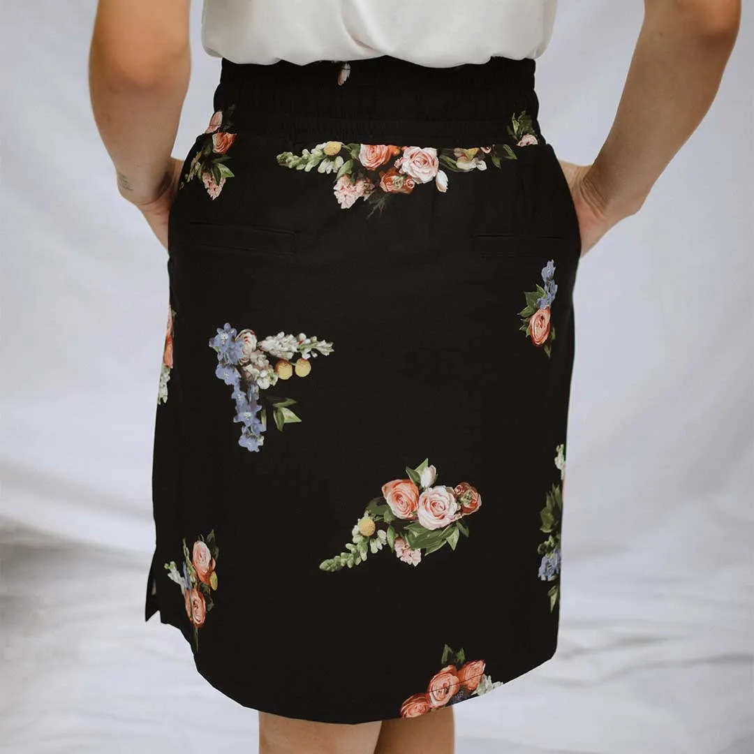 The Away Skirt, Rose Black