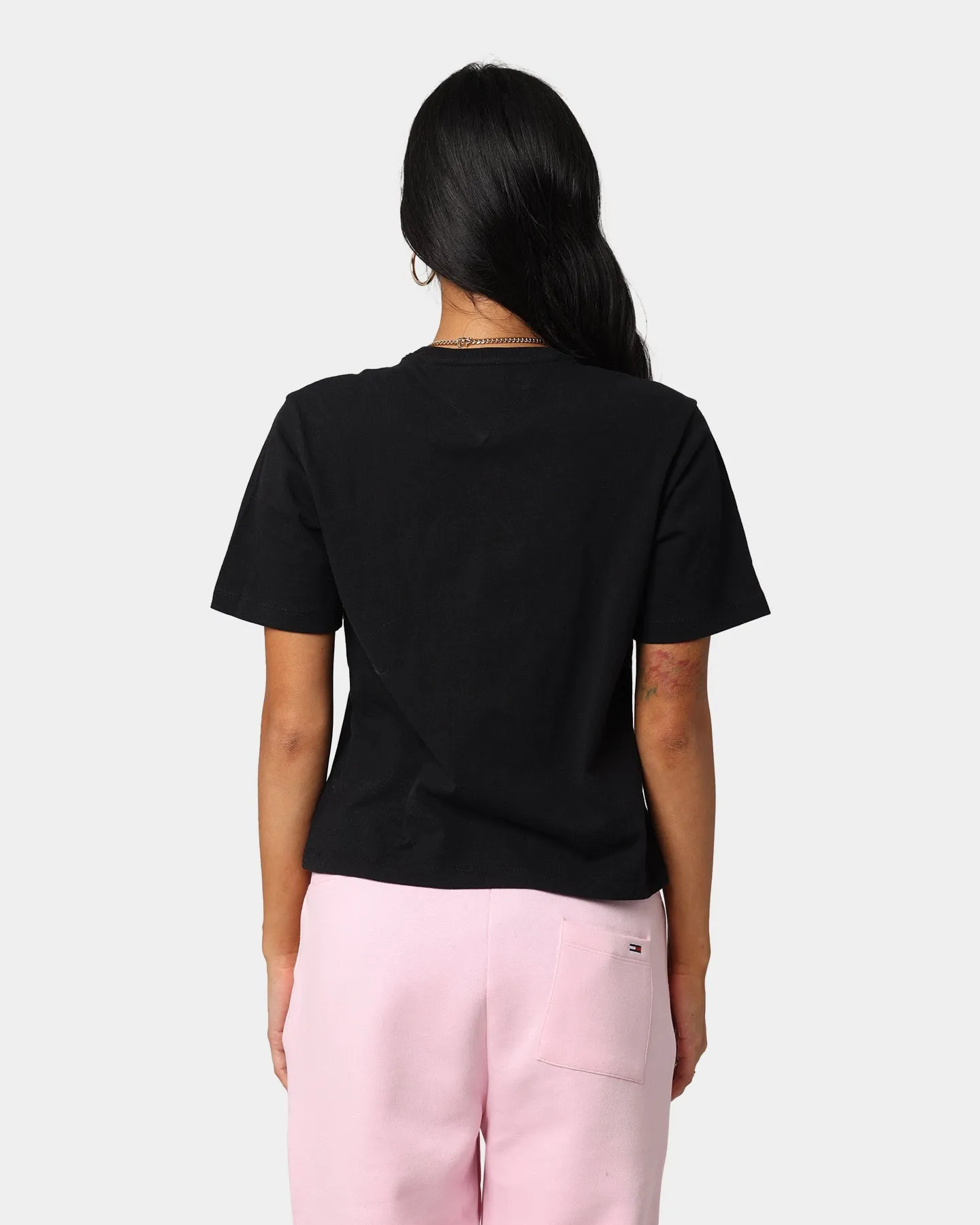 Tommy Jeans Women's Cropped Fit Logo T-Shirt Black