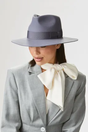 Toni Blue Flat-Brim Fedora