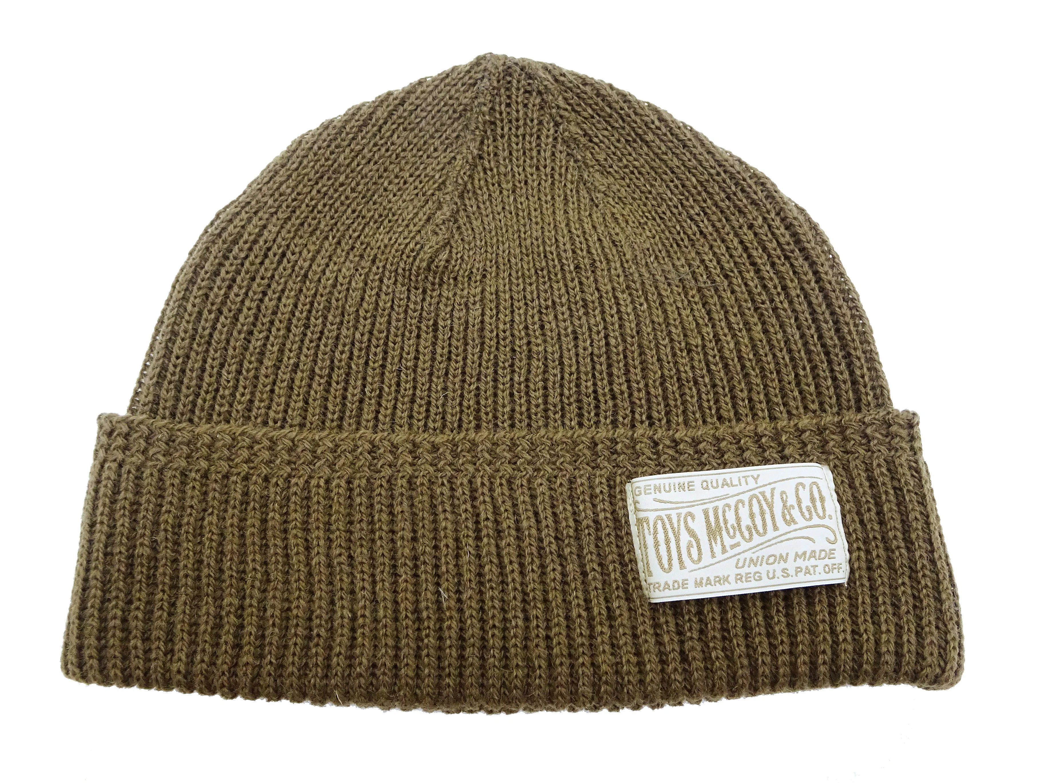 TOYS McCOY Watch Cap Men's Casual Wool Knit Hat With Fold-Up Cuff Inspired By Military Styles from WWII TMA2417 160 Army-Olive