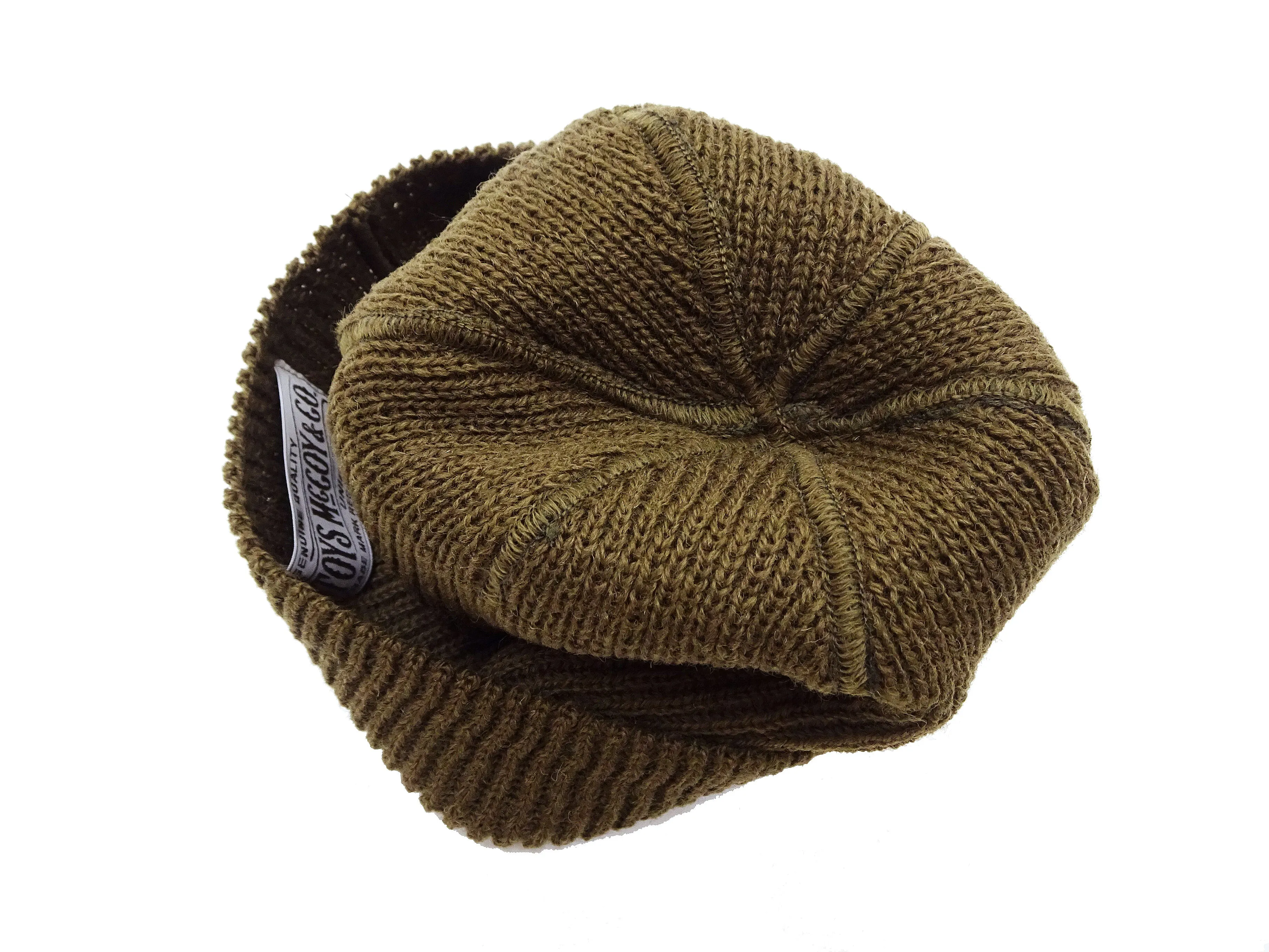 TOYS McCOY Watch Cap Men's Casual Wool Knit Hat With Fold-Up Cuff Inspired By Military Styles from WWII TMA2417 160 Army-Olive