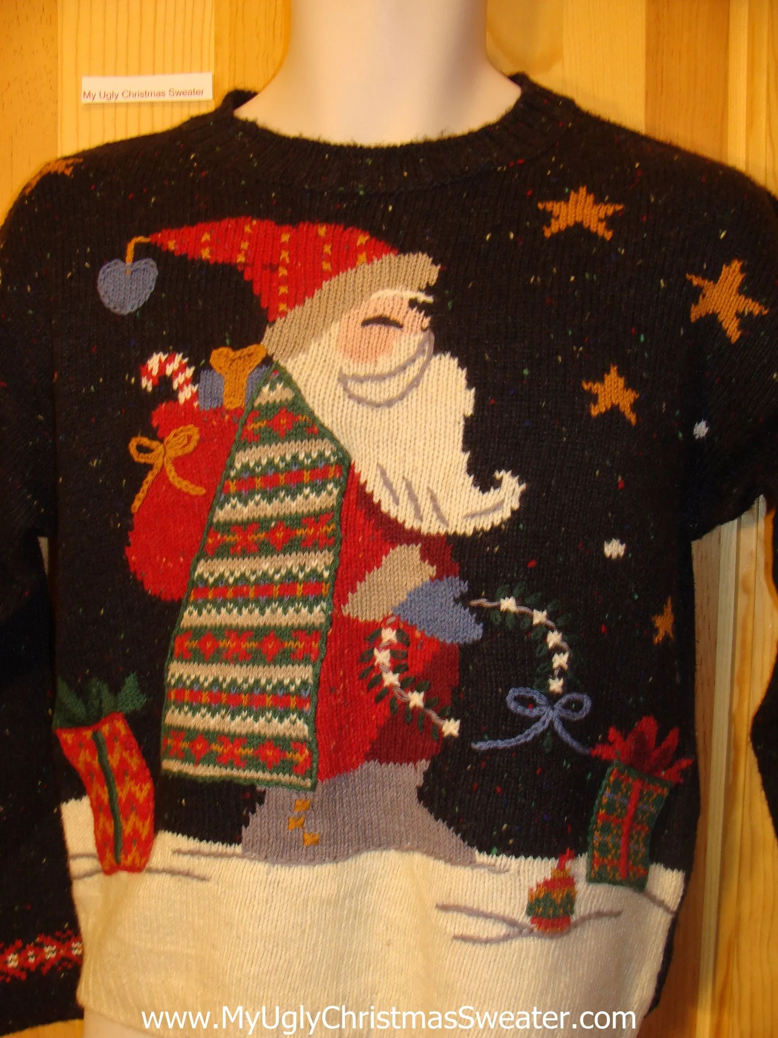 Ugly Christmas Sweater Huge Freaky Santa