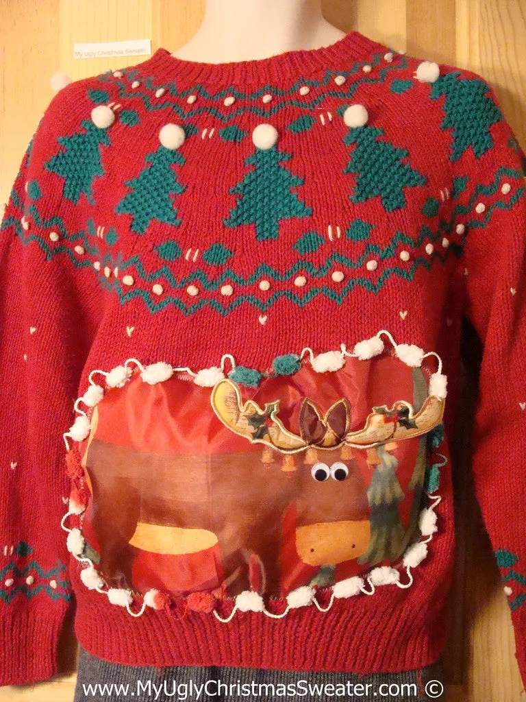 Ugly Christmas Sweater Party Holy Grail of Ugly Nordic Sweater with 3D  Reindeer (x1)