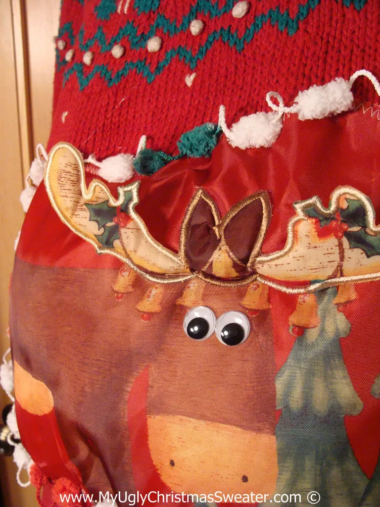 Ugly Christmas Sweater Party Holy Grail of Ugly Nordic Sweater with 3D  Reindeer (x1)