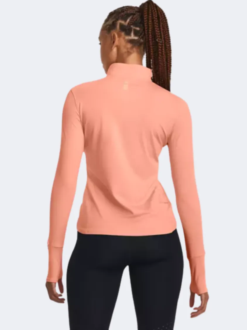 Under Armour Qualifier Run Women Running Long Sleeve Peach/Reflective