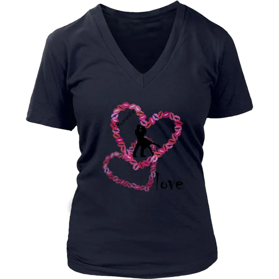 Valentines Shirt "Love" Womens V-Neck| Valentine's Day Shirt For Her (7 colors)