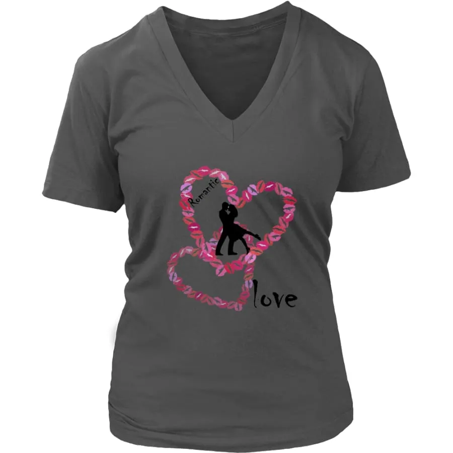 Valentines Shirt "Love" Womens V-Neck| Valentine's Day Shirt For Her (7 colors)