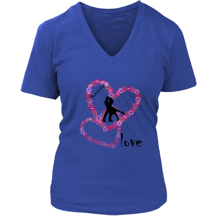 Valentines Shirt "Love" Womens V-Neck| Valentine's Day Shirt For Her (7 colors)