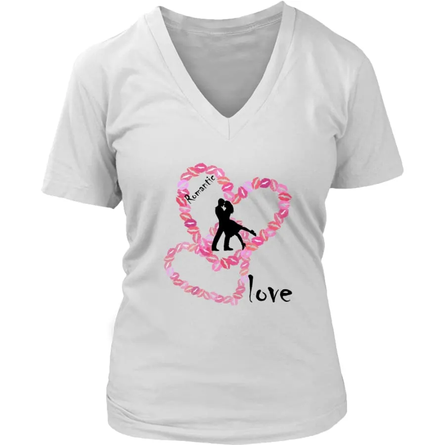 Valentines Shirt "Love" Womens V-Neck| Valentine's Day Shirt For Her (7 colors)