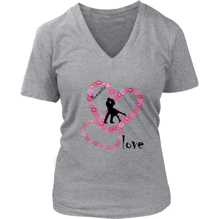 Valentines Shirt "Love" Womens V-Neck| Valentine's Day Shirt For Her (7 colors)