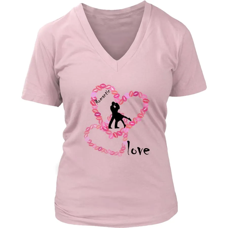 Valentines Shirt "Love" Womens V-Neck| Valentine's Day Shirt For Her (7 colors)