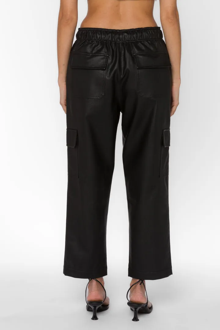 Vegan Leather Cargo Pant