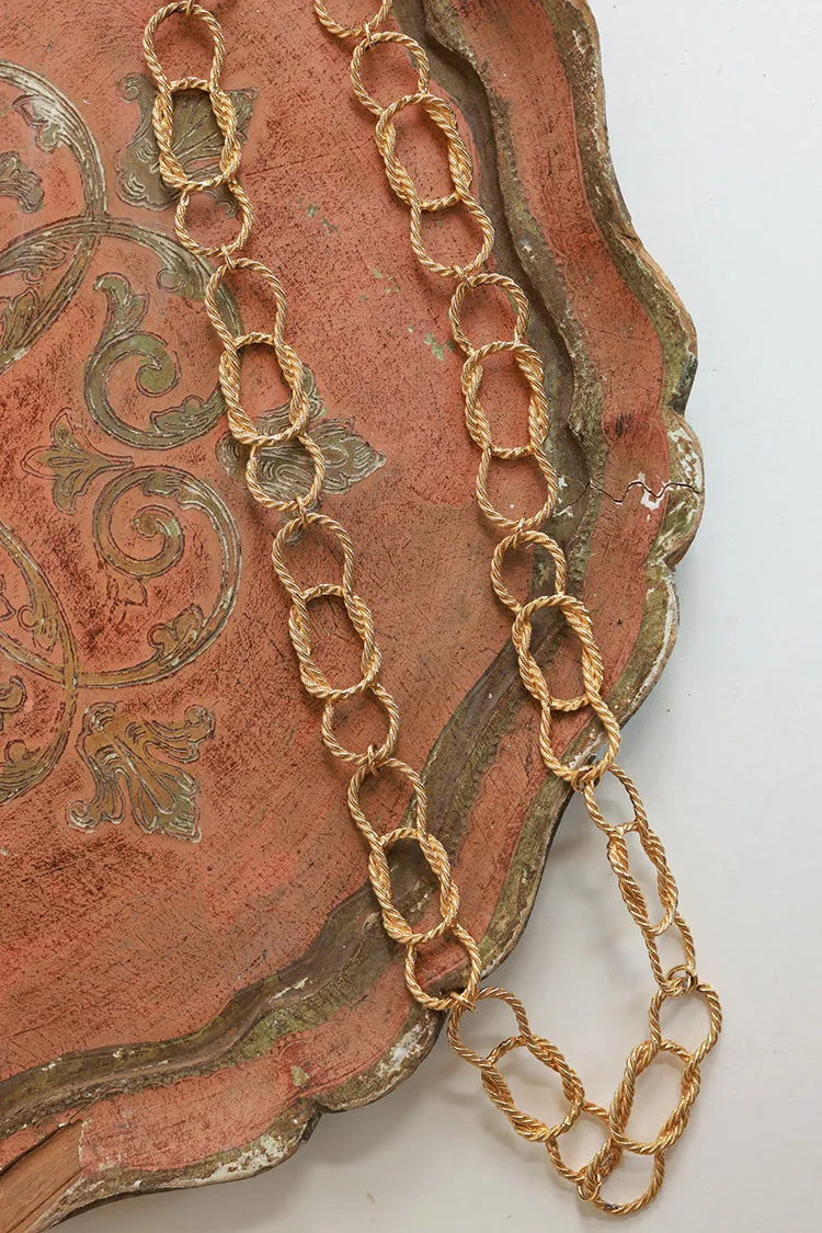 Vintage Gold Loop Chain Necklace