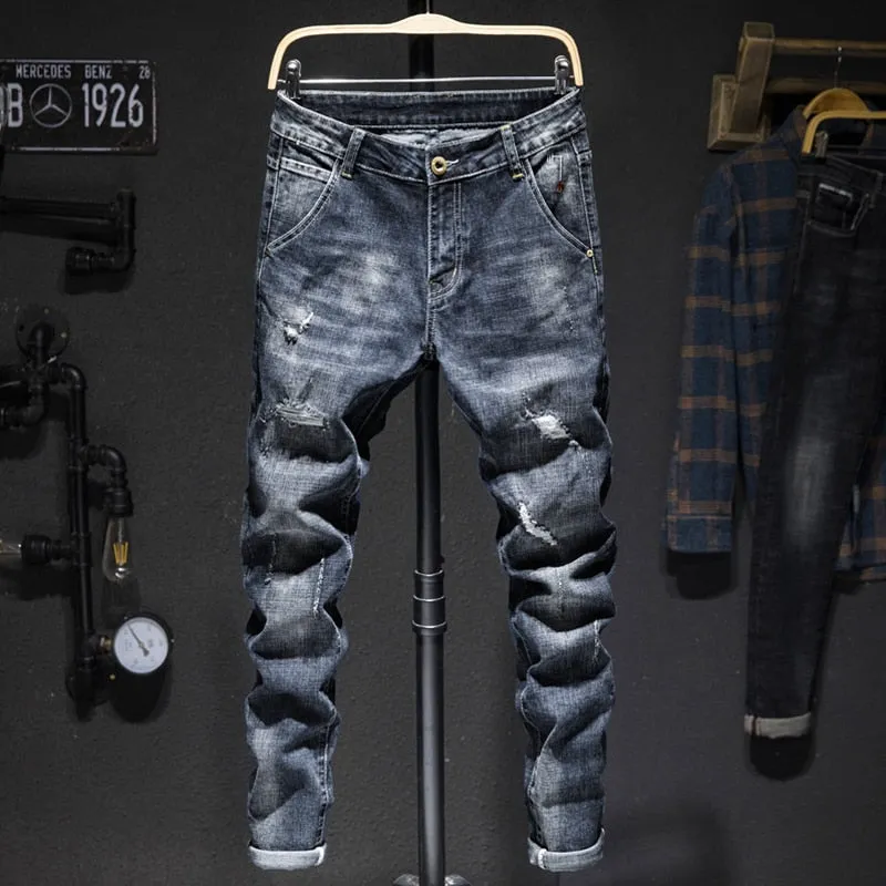 West Louis™ Stretch Ripped Distressed Streetwear Jeans