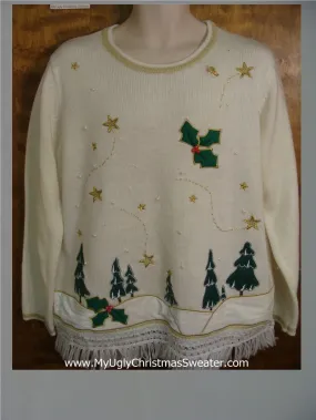 Winter Wonderland Landscape Tacky Xmas Sweater