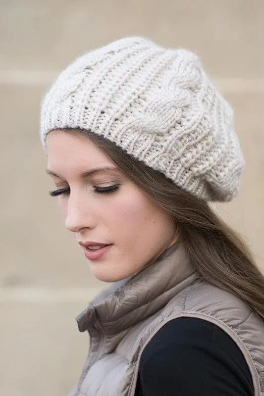 Womens Knit Slouchy Beret Hat