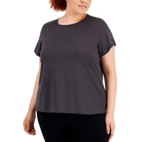 Women's Plain Birdseye Mesh T-Shirt,Dark Grey