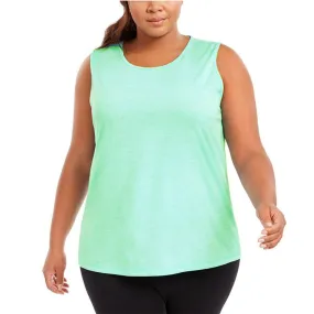 Women's Plain Keyhole-Back Tank Top,Light Green