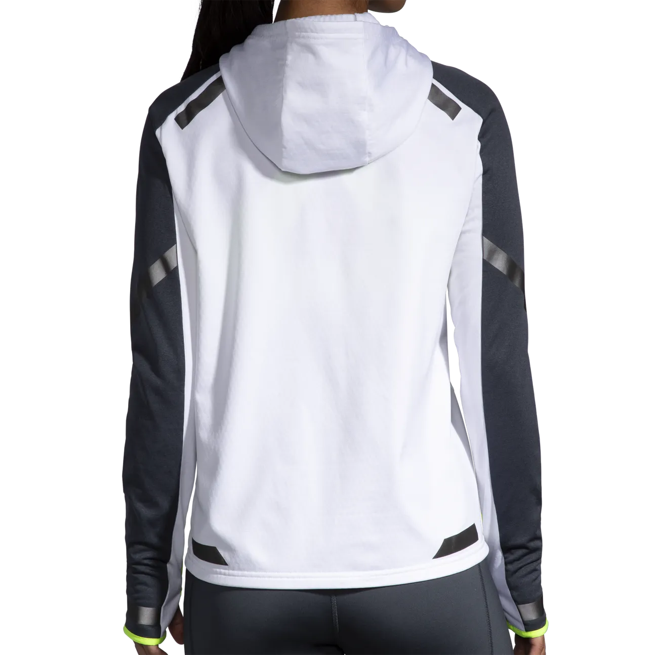 Women's Run Visible Thermal Hoodie (134 - White/Asphalt/Nightlife)