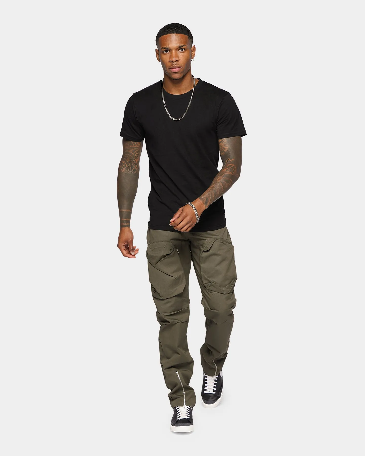 XXIII Tad Cargo Zipper Pants Khaki