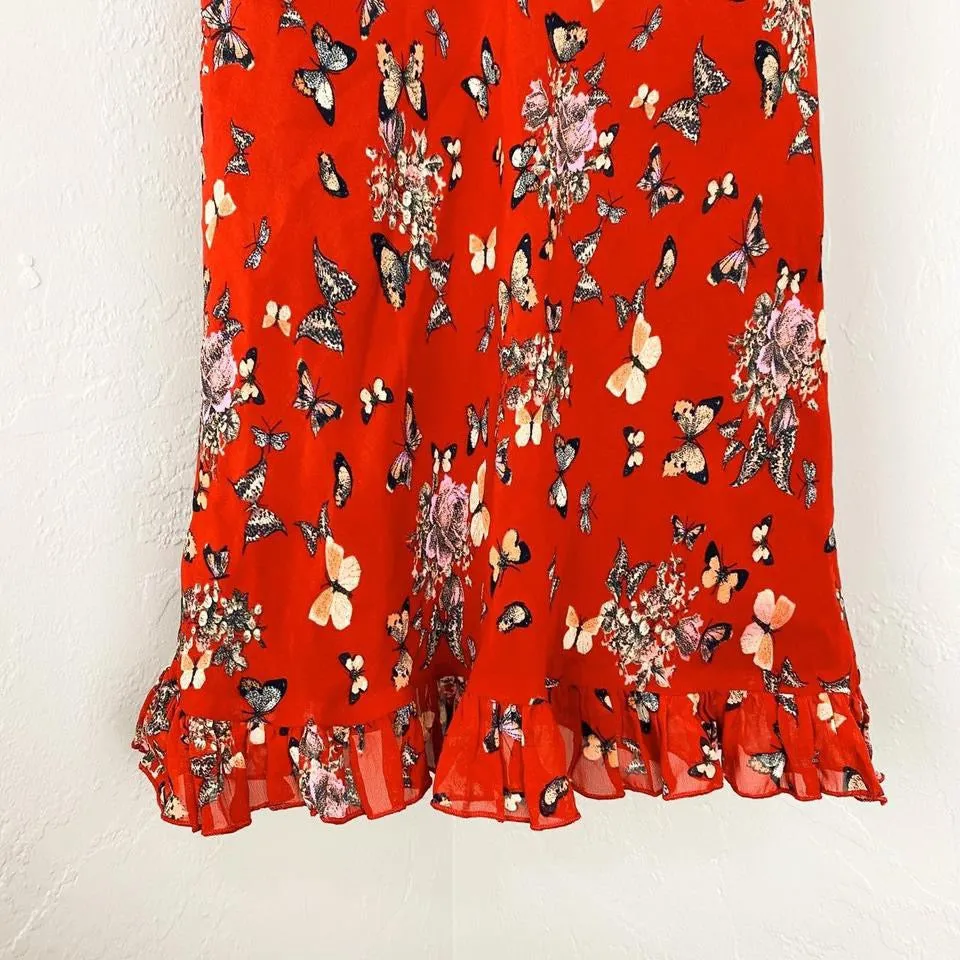 Y2K Butterfly Midi Skirt (Small)