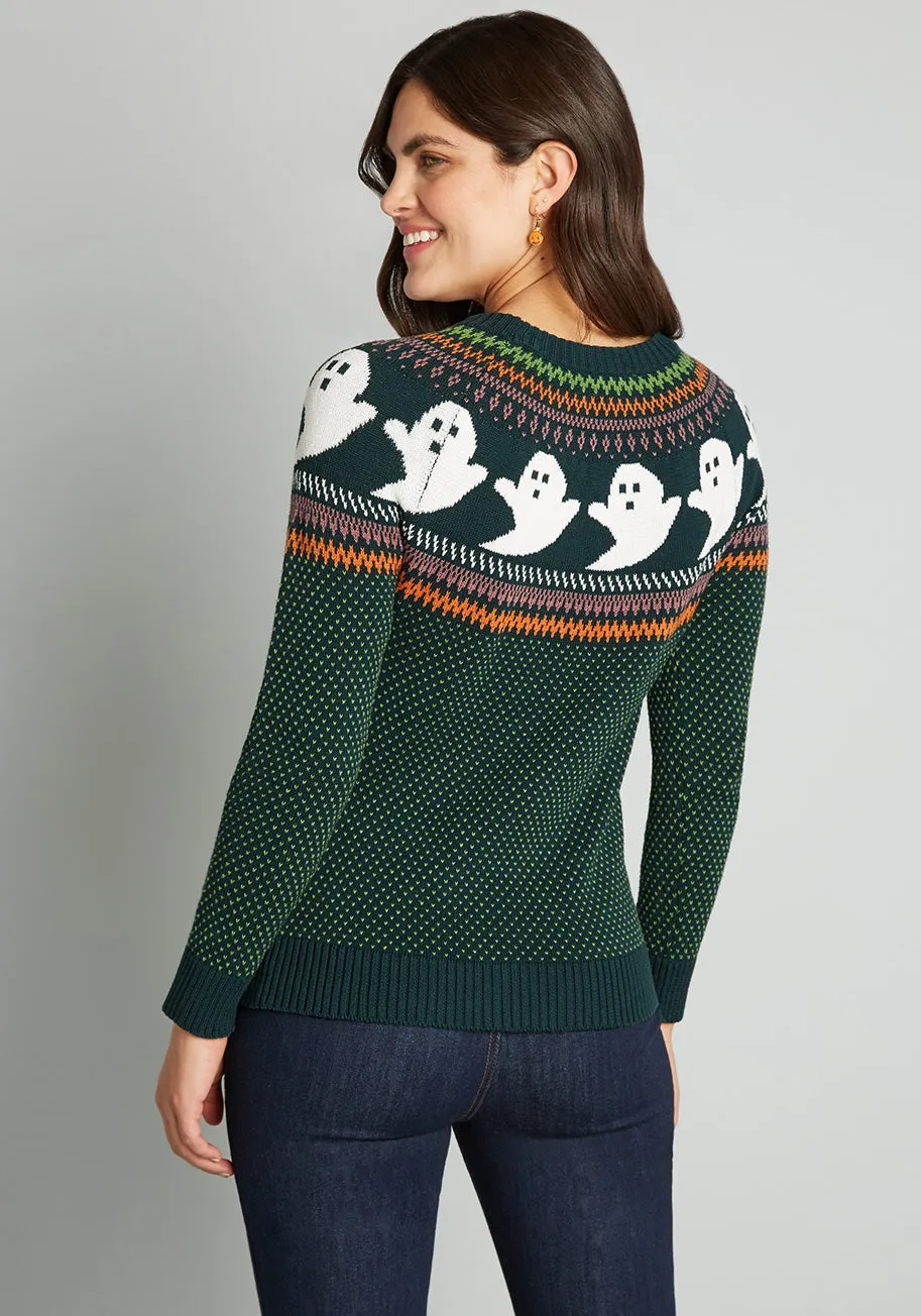 You've Been Ghosted Fair Isle Sweater